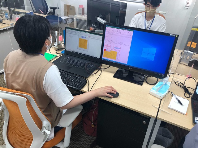 マインスイーパー開発中の風景2