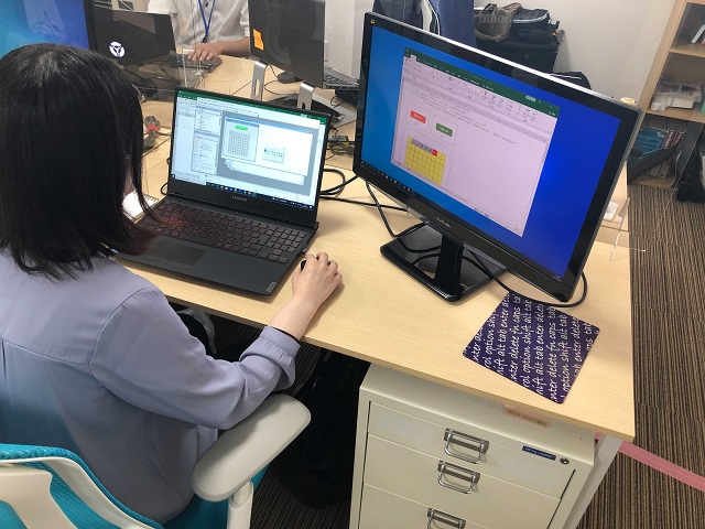 マインスイーパー開発中の風景3