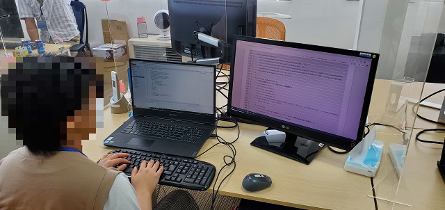 ぷよぷよプログラミング中の風景1