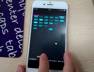 ブロック崩し作成中の風景1