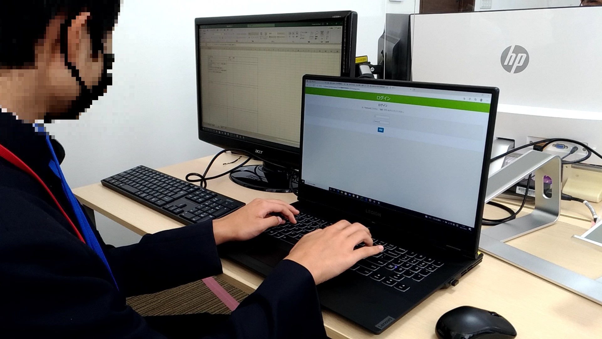 職場体験中の風景2